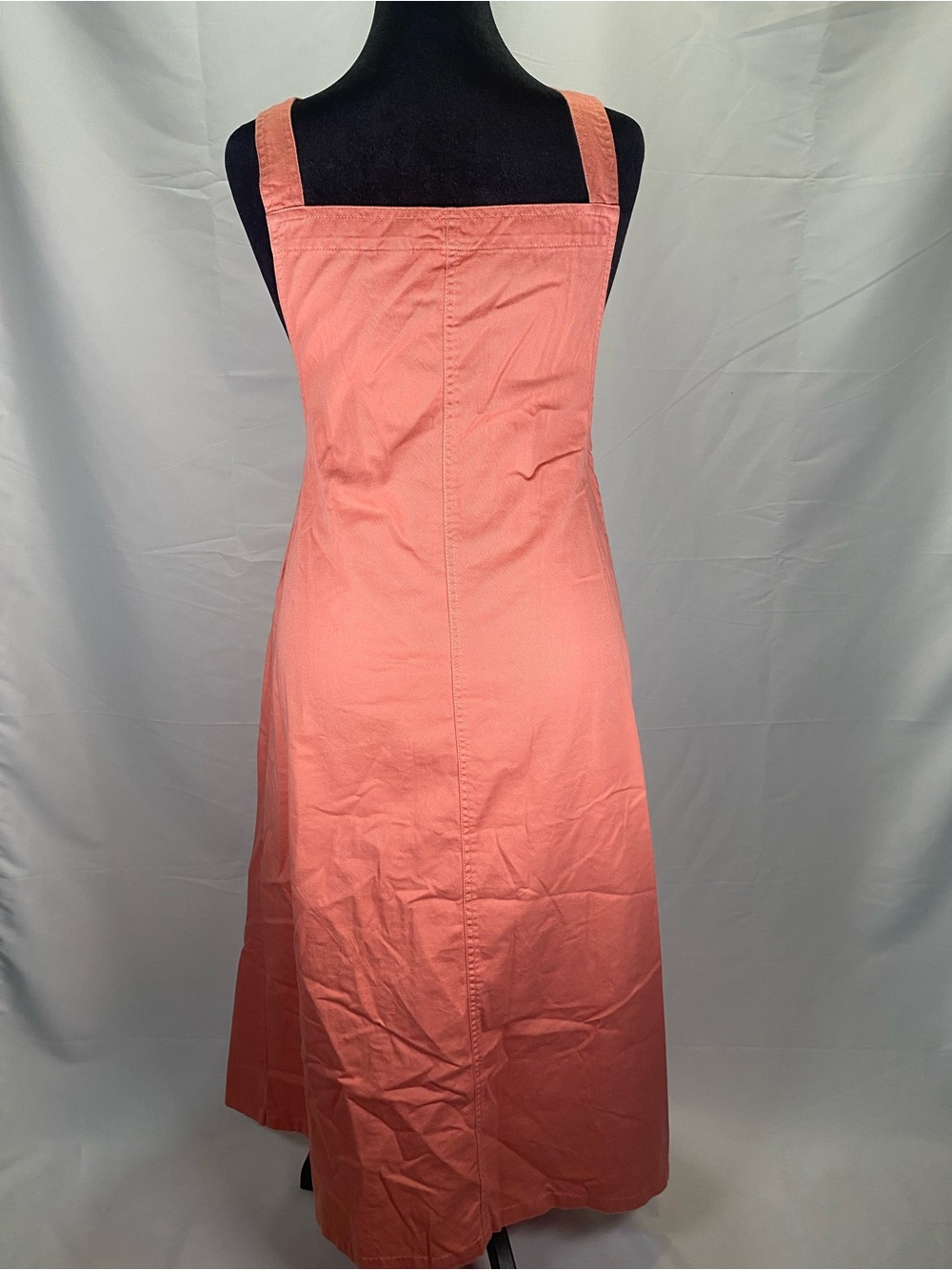 Susan Bristol Coral Square-Neck Maxi Dress